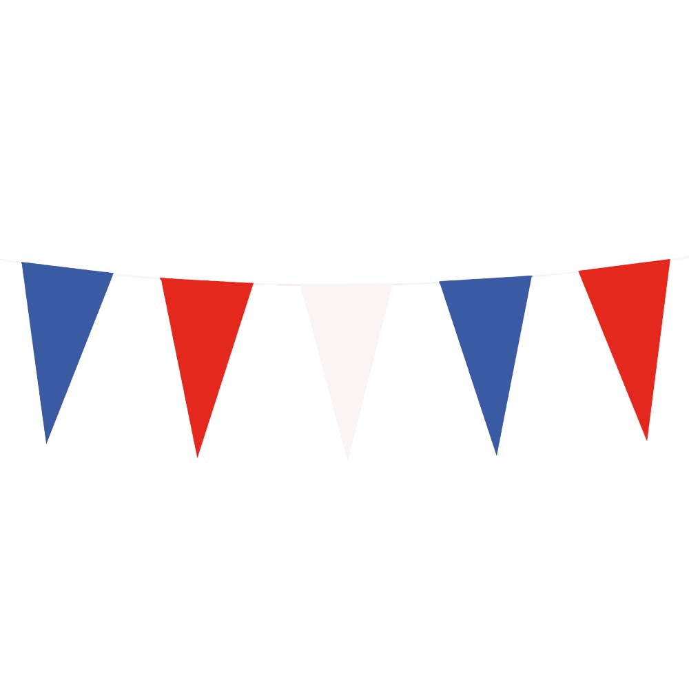 Budget Vlaggenlijn Rood Wit Blauw | Papieren vlaggenlijn 10M