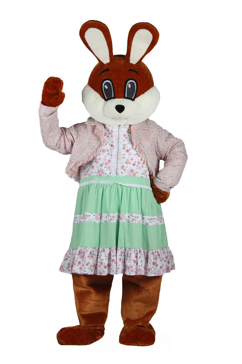 Paashaas deluxe dame mascotte