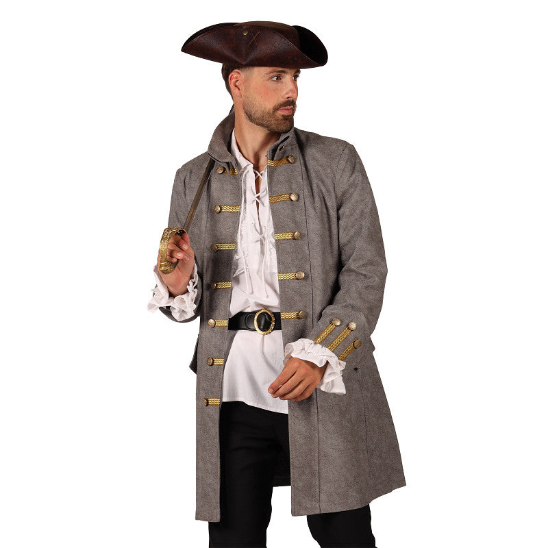 Jas Piraat heer Long John Grijs
