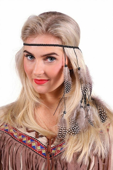 indiaan hoofdband met veren