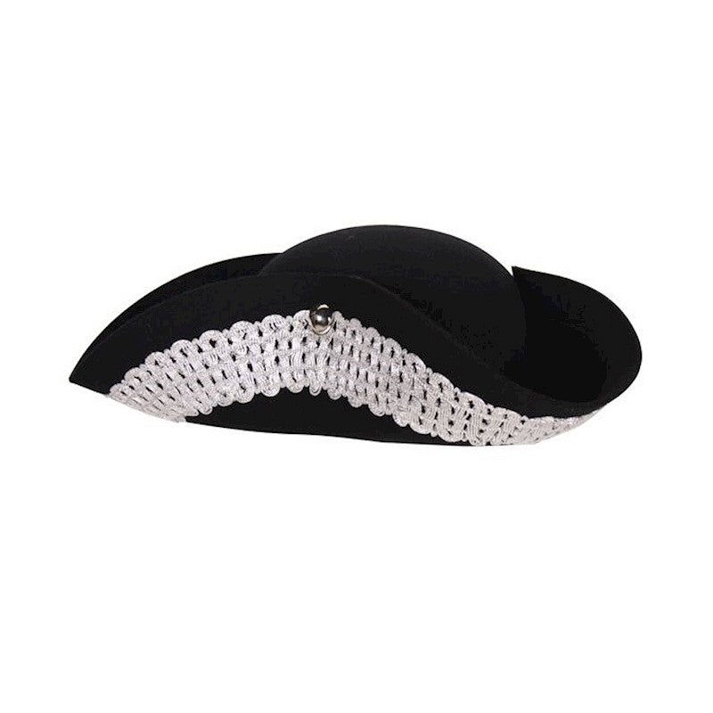 Hoed piraat met zilver galon