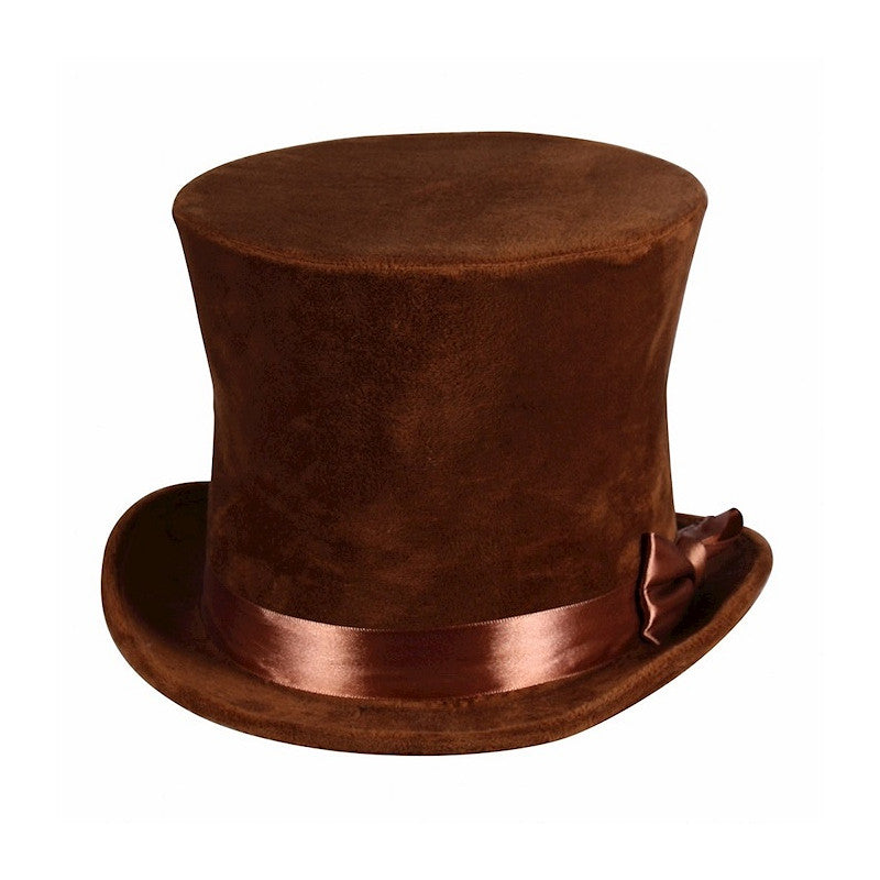 Bruine Hoge hoed Flair Luxe