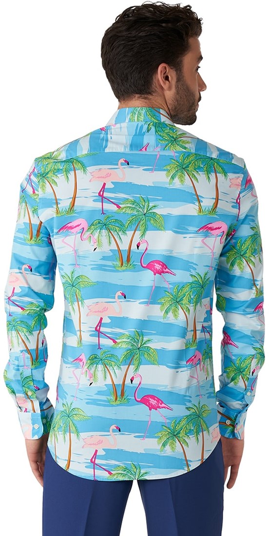 Topical Flamingo Blouse Blauw