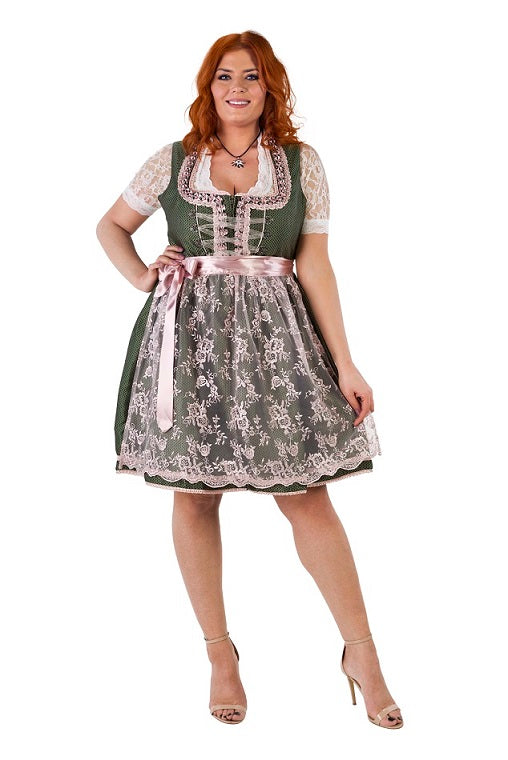 Dirndl Luxe Groen / Oud-Roze Luxe