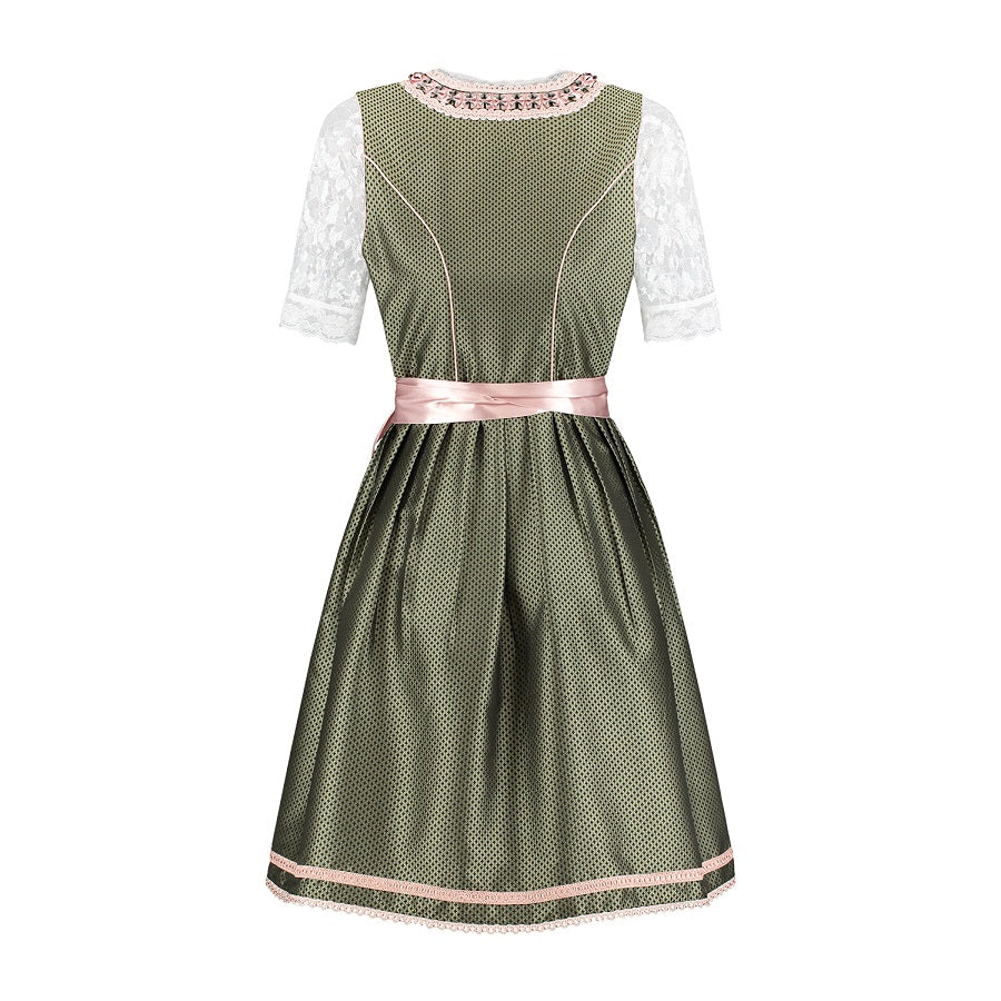 Dirndl Luxe Groen / Oud-Roze Luxe