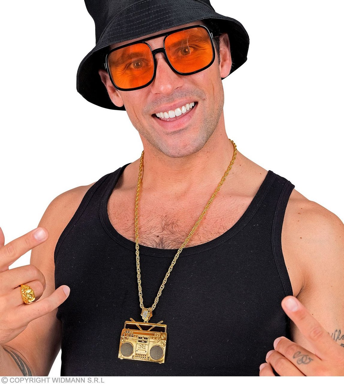 Ketting Radio Goud | Gettoblaster Ketting 75cm