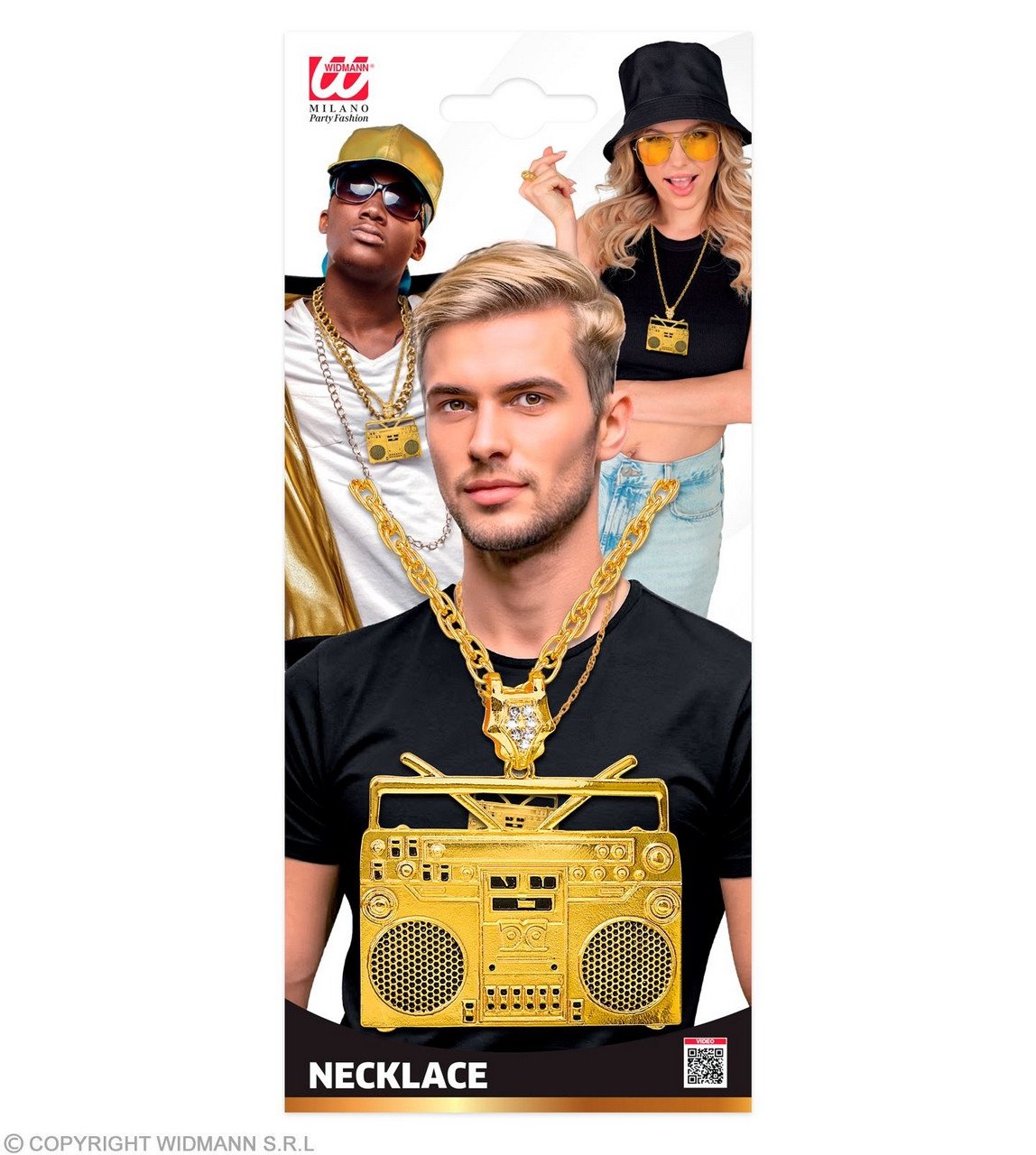 Ketting Radio Goud | Gettoblaster Ketting 75cm