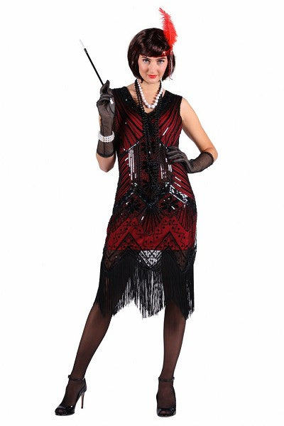 Jurk Roarings 20's Star Rood