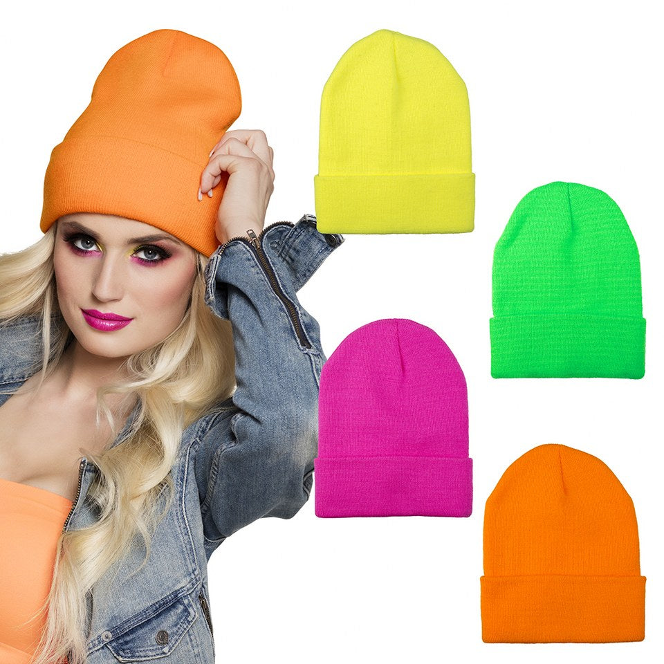 Beanie neon kleuren