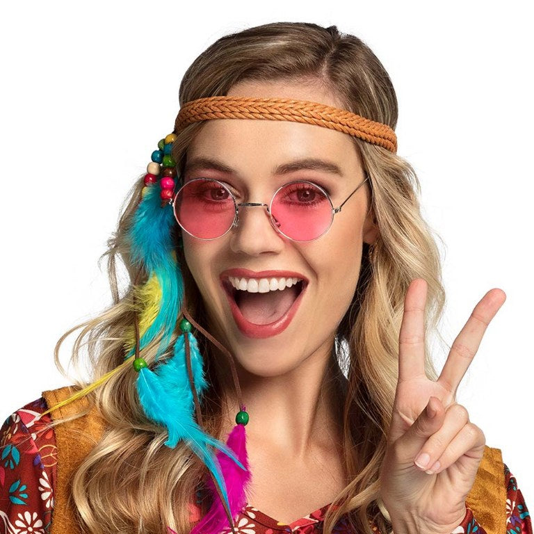 roze hippiebril 60s