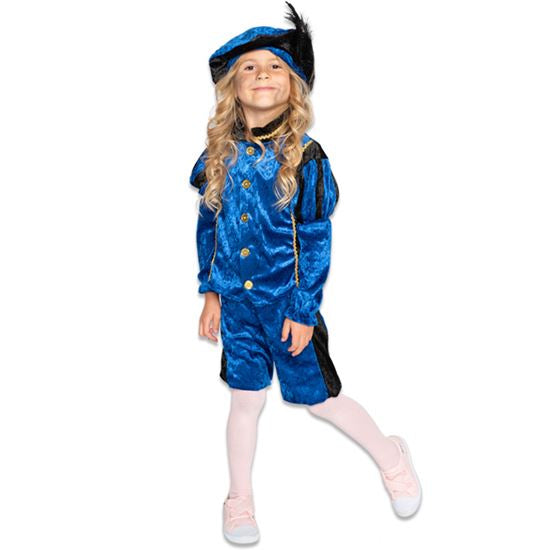 blauw pietenpakje voor kinderen