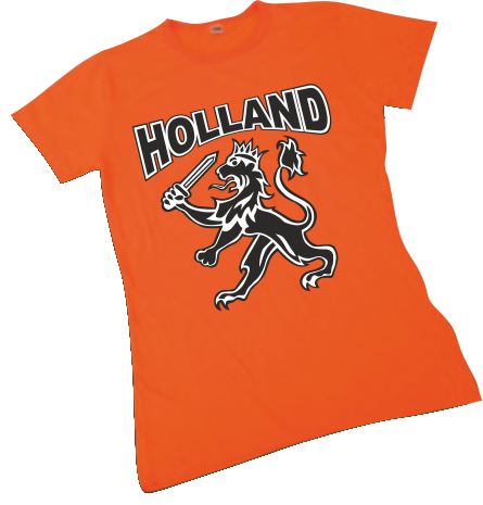 Oranje damesshirt met leeuw