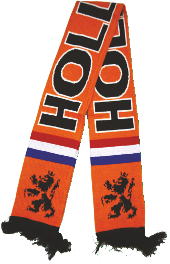 Holland shawl oranje gebreid