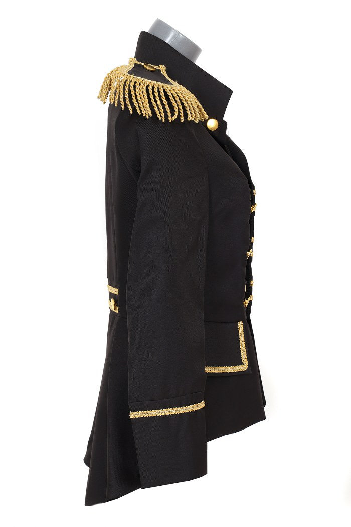 zwarte carnavalsjas met goud
