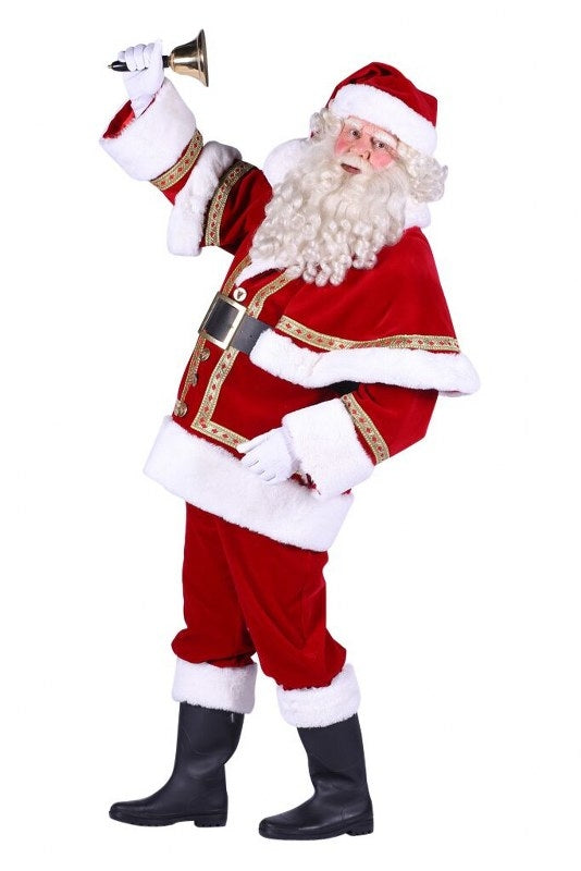 Kerstmannenpak fluweel