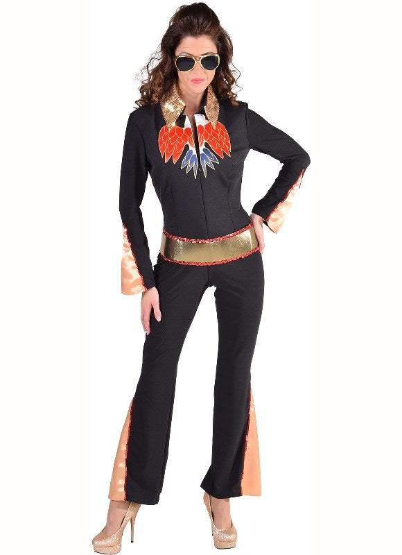 Elvis kostuum dames zwart