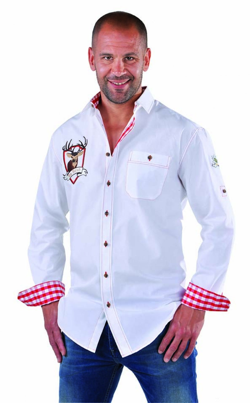 Tiroler blouse wit luxe