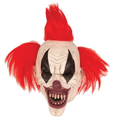 horror clown masker met haar