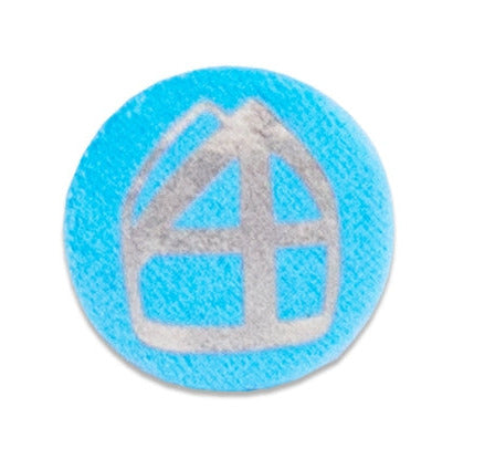 mijterbutton licht blauw turquoise
