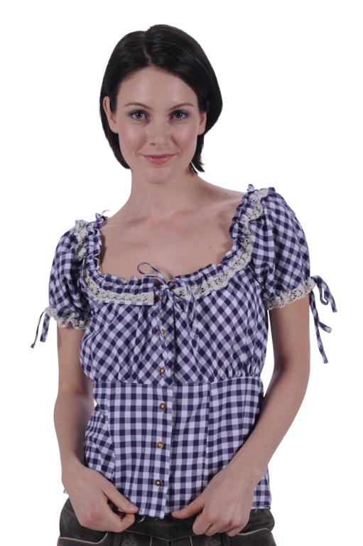tiroler blouse lila wit