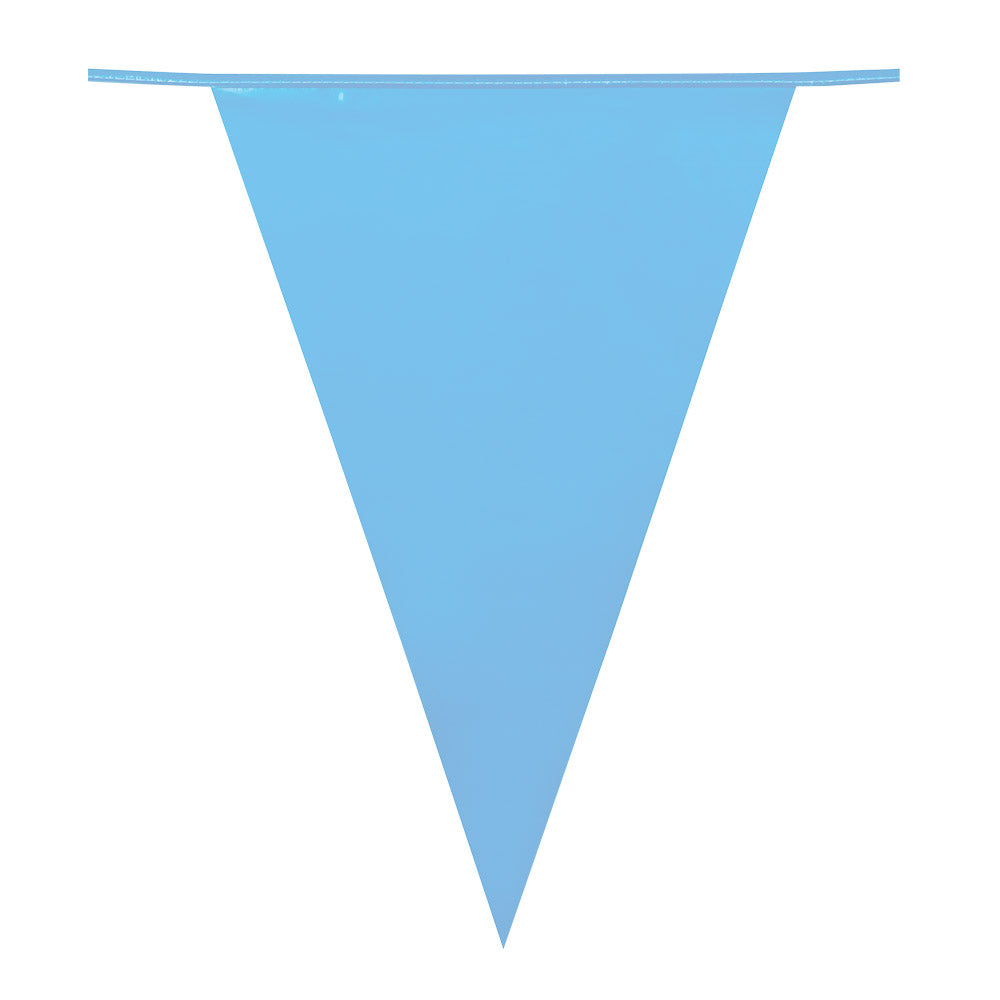 vlaggenlijn 10 meter licht blauw
