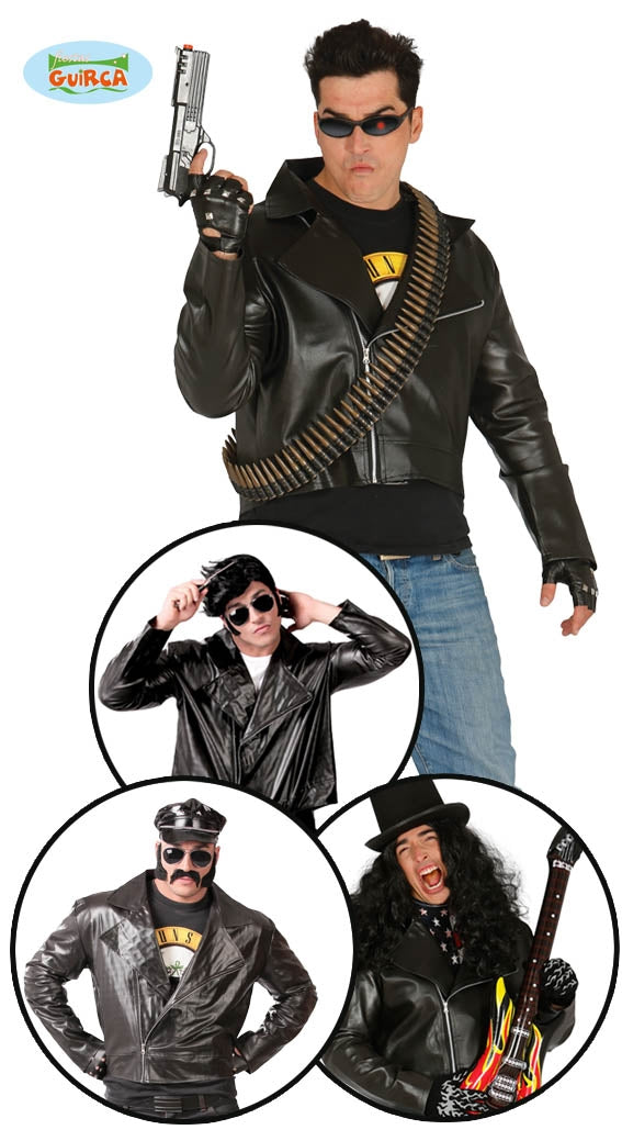 Biker jack zwart