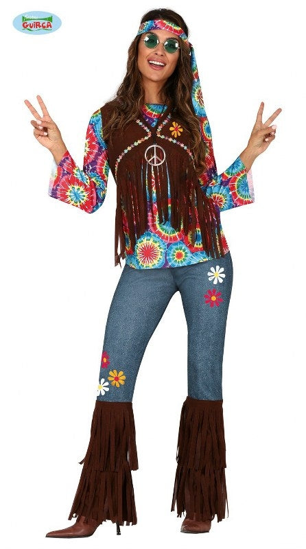Hippie kostuum met broek en haarband