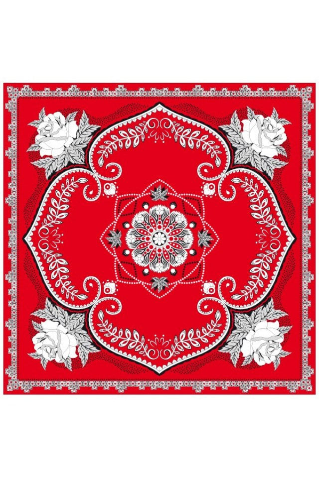 Boeren zakdoek met bloem motief