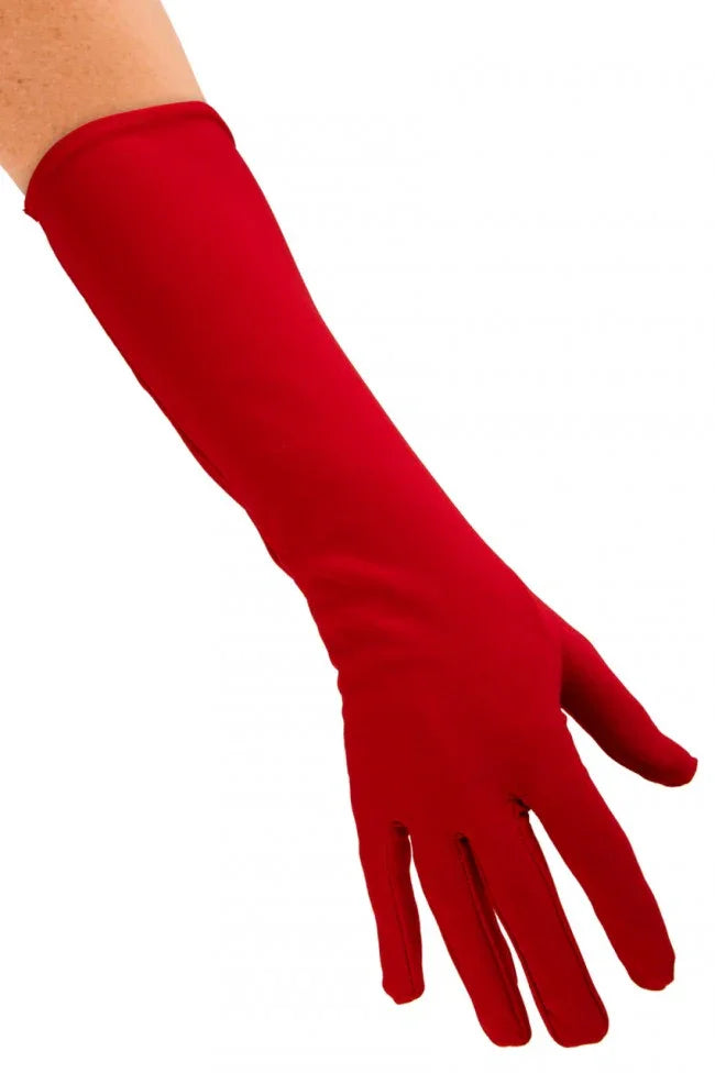 Rode lange handschoenen