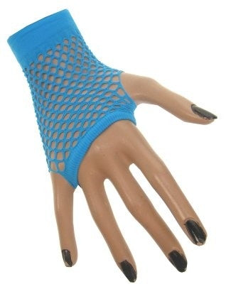 nethandschoenen fluor blauw