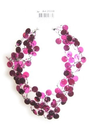 Pailletten halsketting Roze