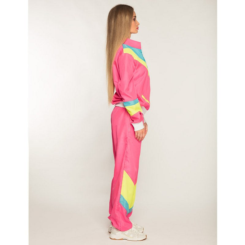 jaren 80 trainingspak pink