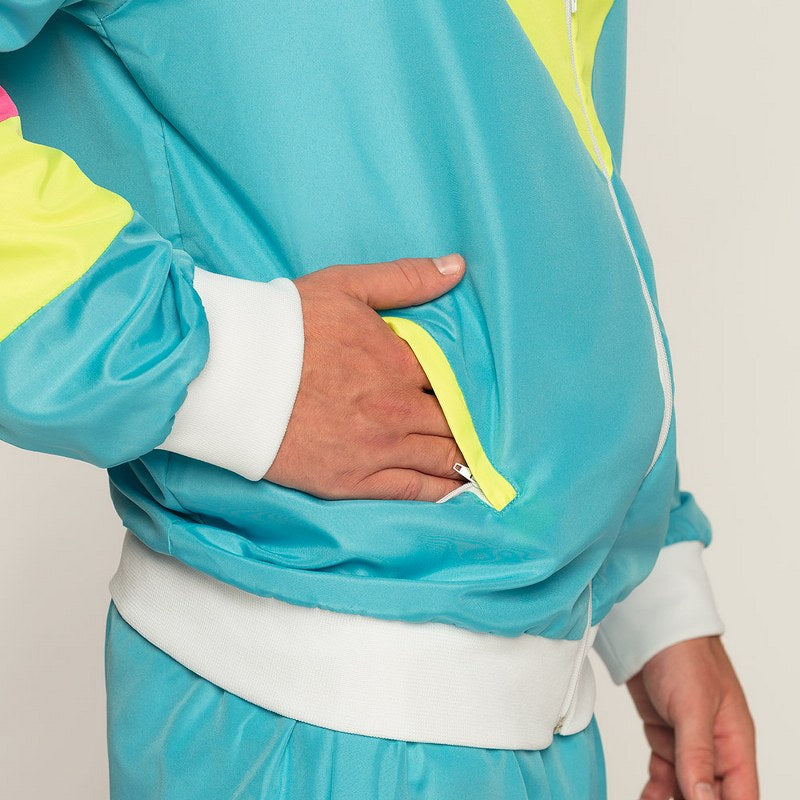 jaren 80 trainingpspak blauw