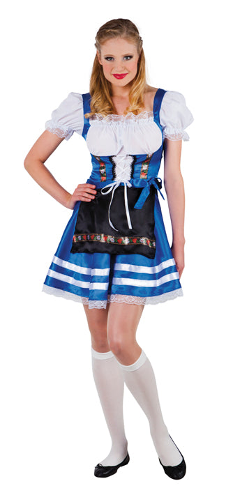 Sexy Tiroler jurk Helena blauw