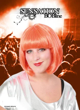 Bobline pruik oranje