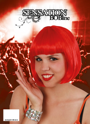 Bobline pruik rood