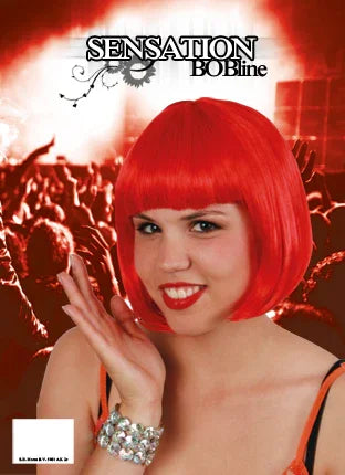 Bobline pruik rood
