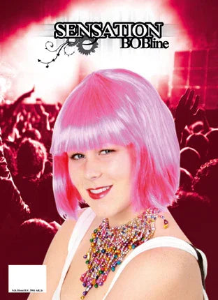 Bobline pruik roze