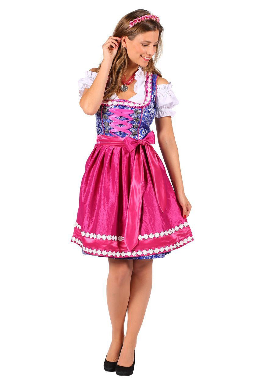 Dirndl Jurk Nadina Blauw-Paars
