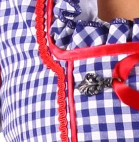 Dirndl blauw rood geblokt