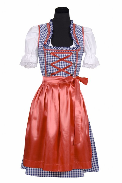 Dirndl Nina Blauw Rood