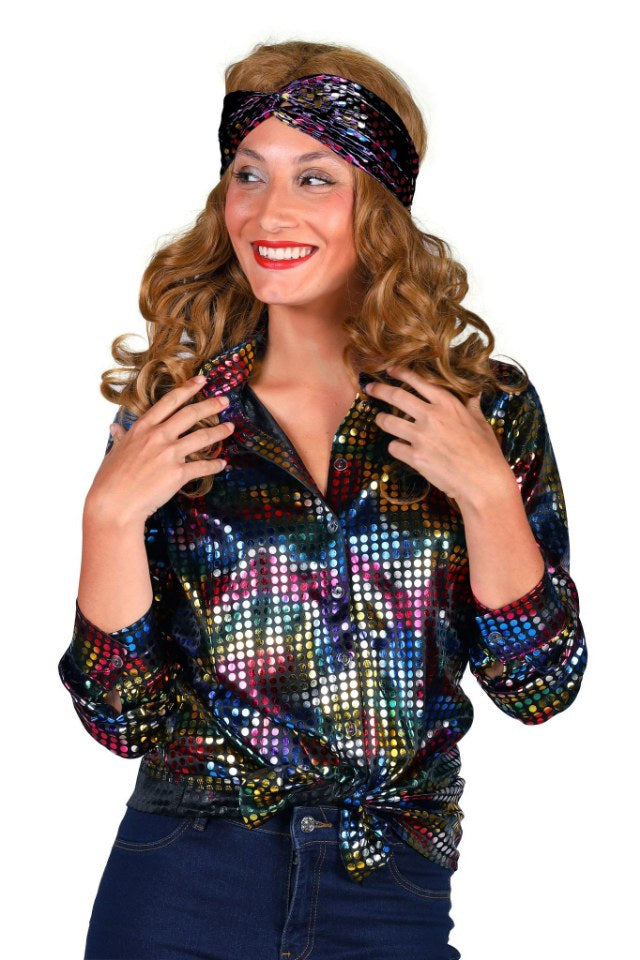 discoblouse dames zwart