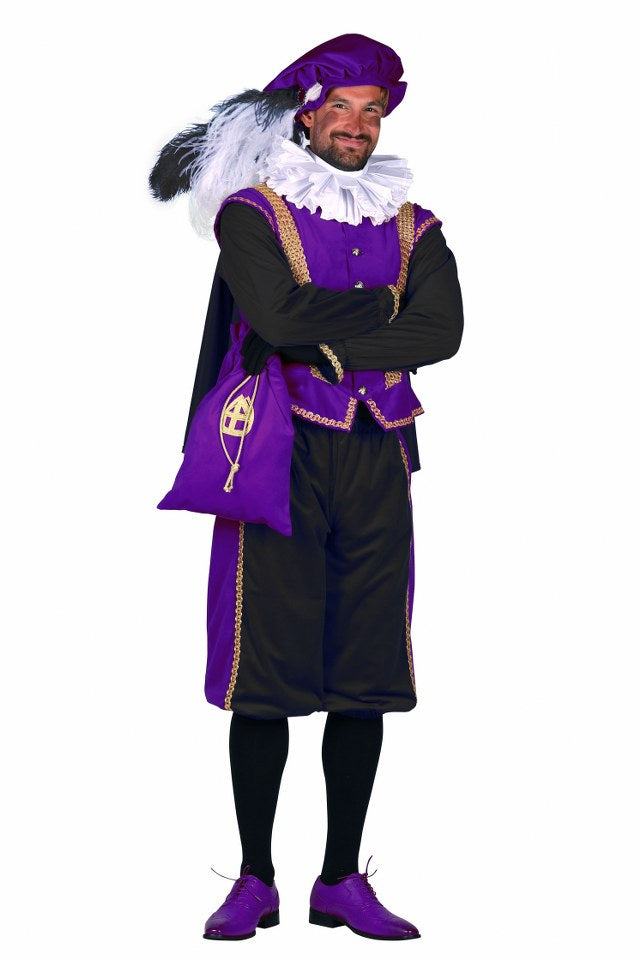 Pietenpak amsterdam paars zwart