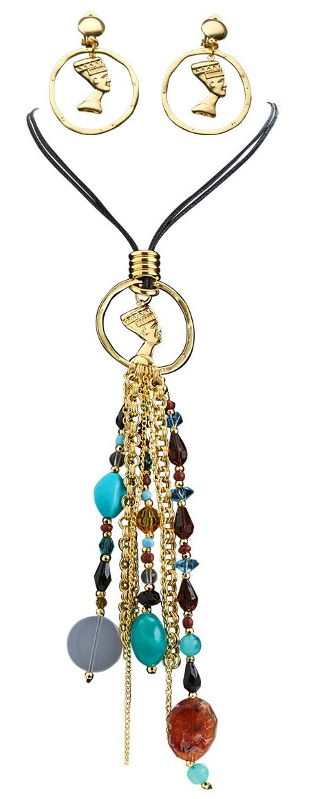 Ketting met Cleopatra oorbellen