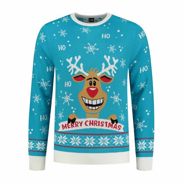 Luxe Kersttrui Turquoise