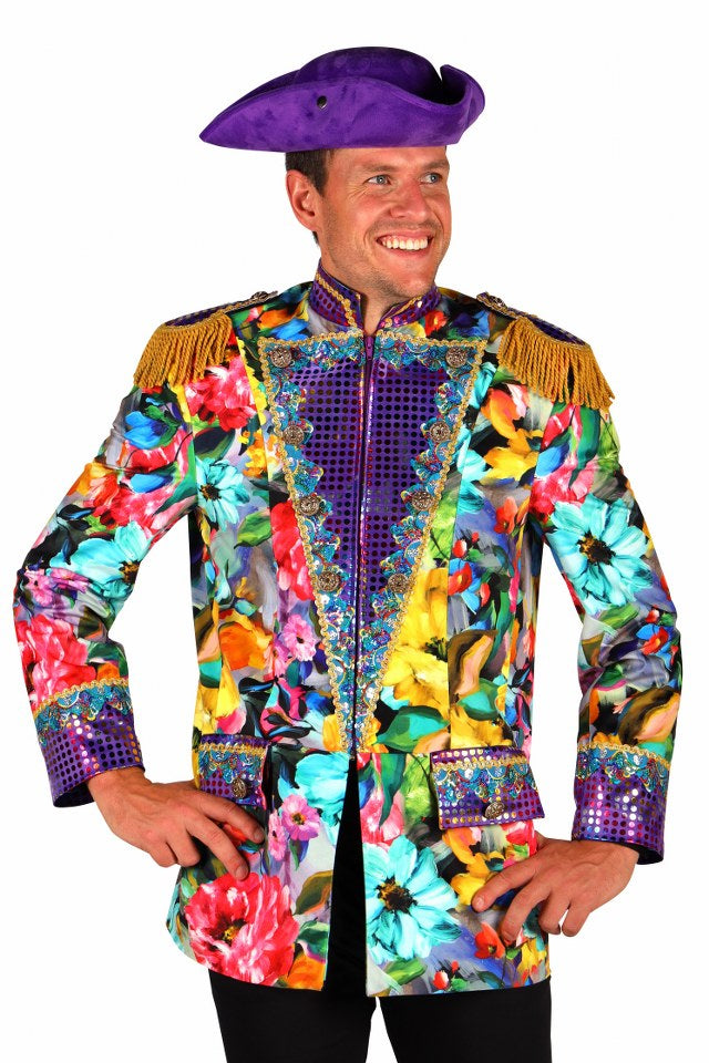 heren carnavalsjas flower