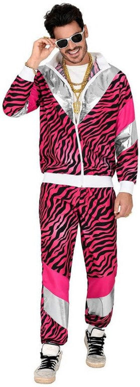 neon tijger trainingspak roze