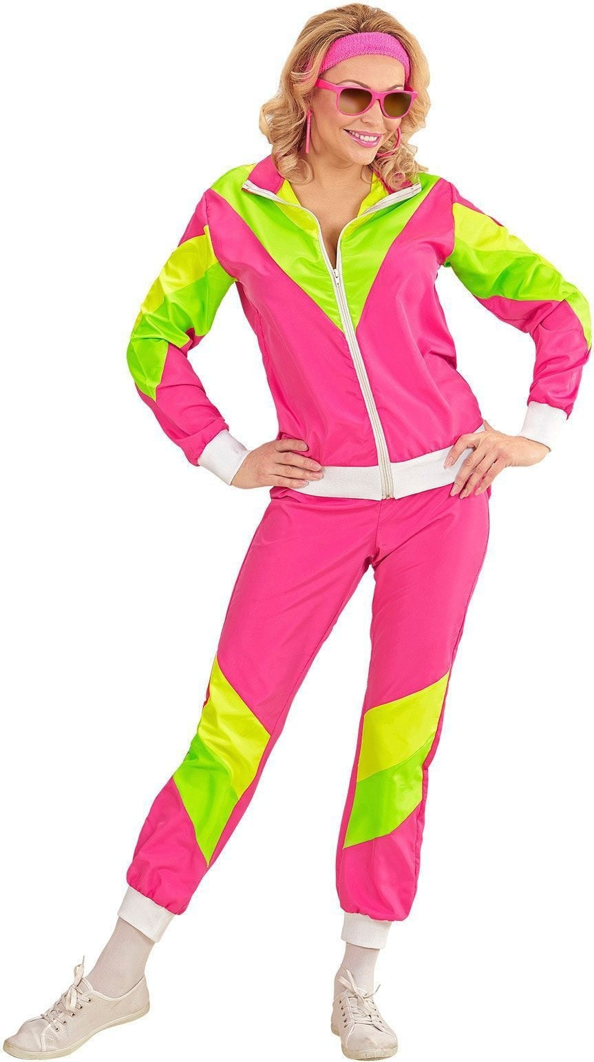 Fluor Trainingspak Roze Jaren 80/90