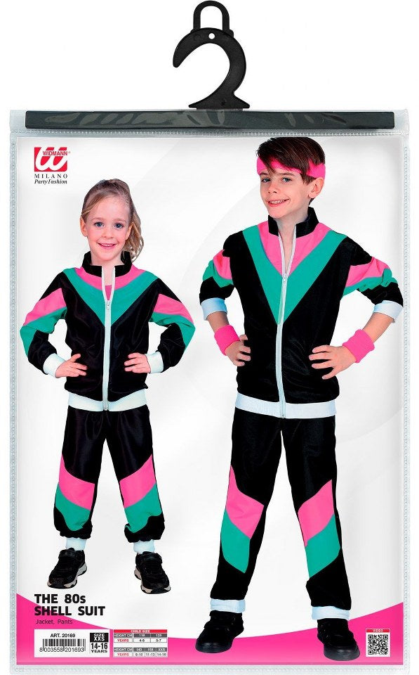 fout trainingspak kinderen zwart met roze