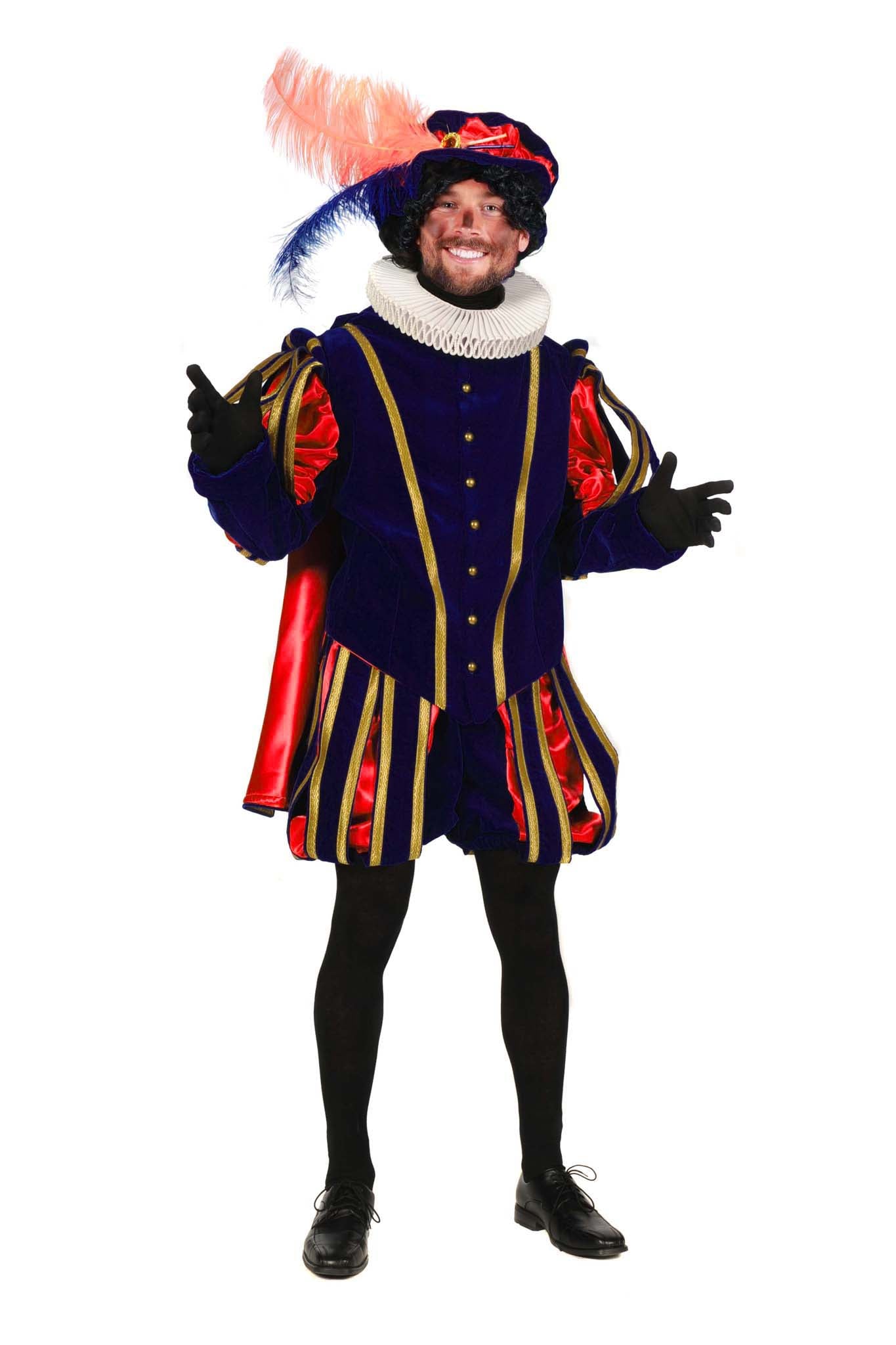 imitatie fluweel zwarte piet rood